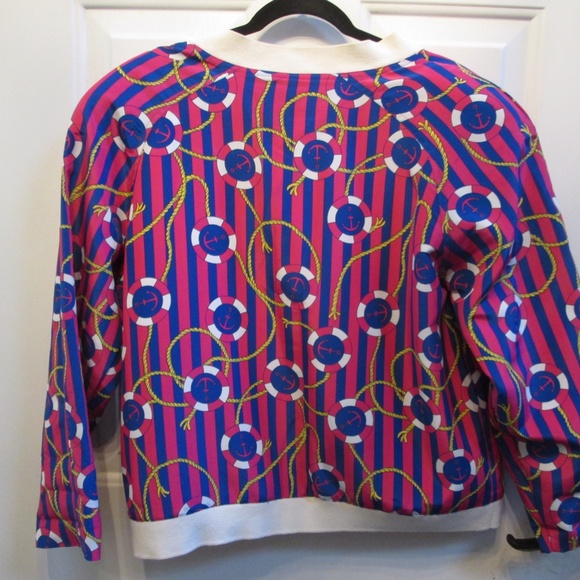 VtG Sail Away designed for Royal Cruise Line  NAUTICAL PINK/BLUE jacket Sz M - Picture 12 of 13